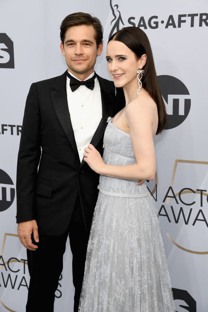 Rachel Brosnahan with her husband