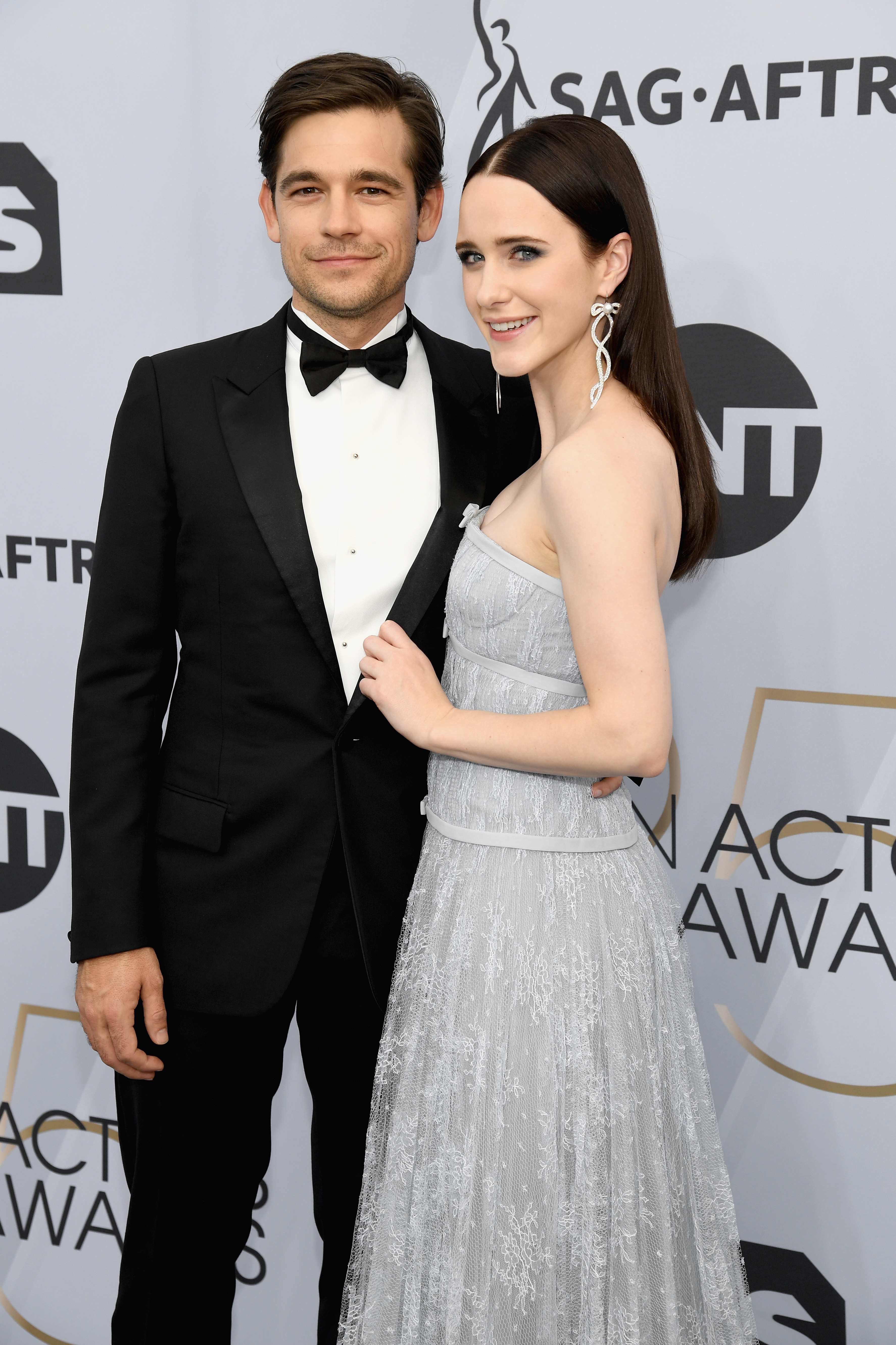 Rachel Brosnahan with her husband