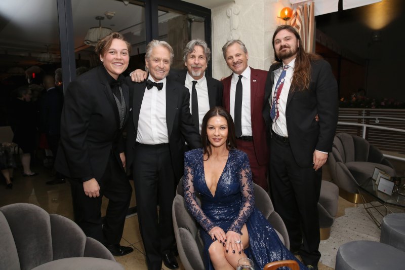 A.B. Cassidy, Michael Douglas, Peter Farrelly, Catherine Zeta-Jones, Viggo Mortensen and Henry Mortensen Netflix 2019 SAG Awards After Party