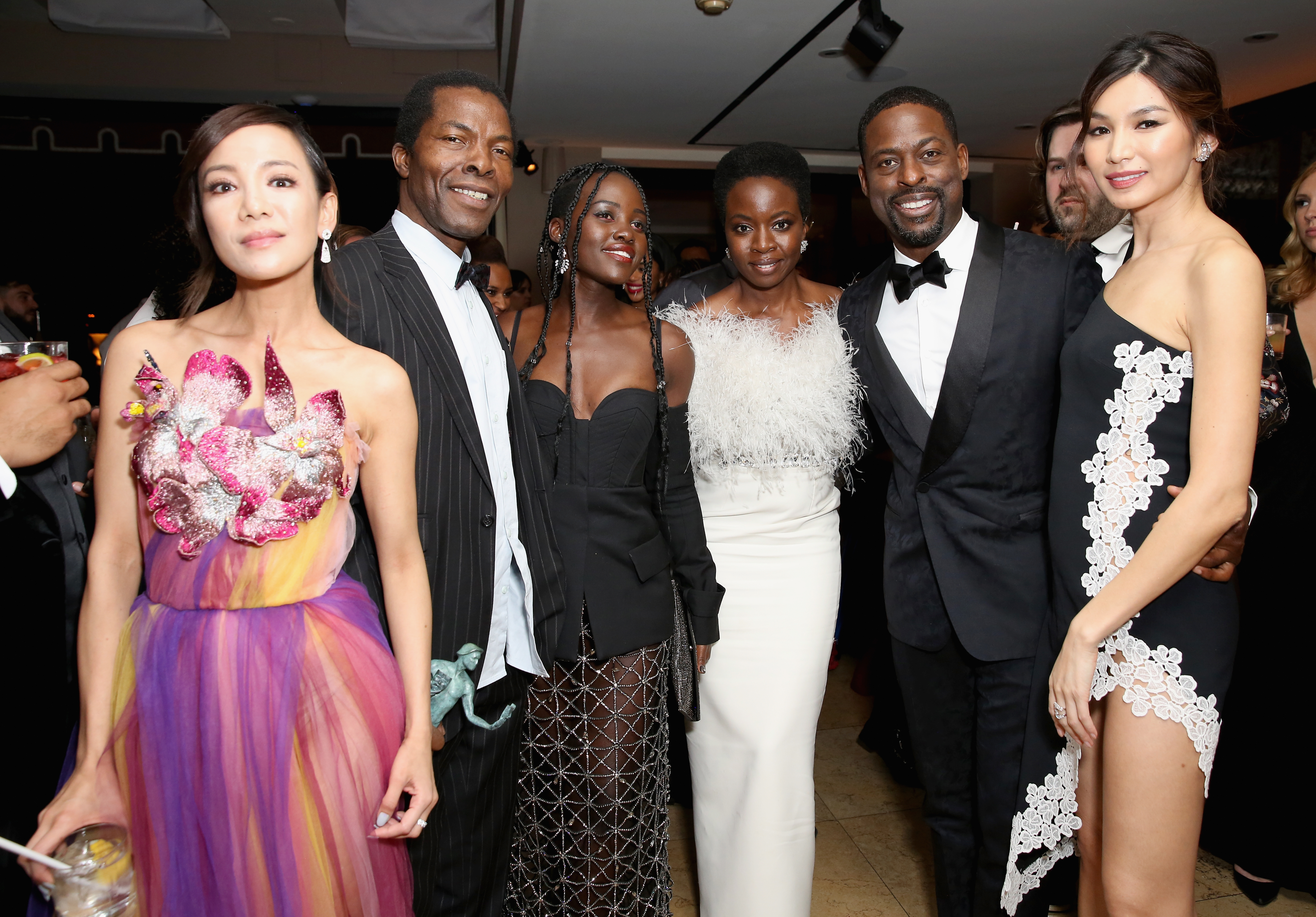 Fiona Xie, Isaach de Bankolé, Lupita Nyong'o, Danai Gurira, Sterling K. Brown, and Gemma Chan Netflix 2019 SAG Awards After Party
