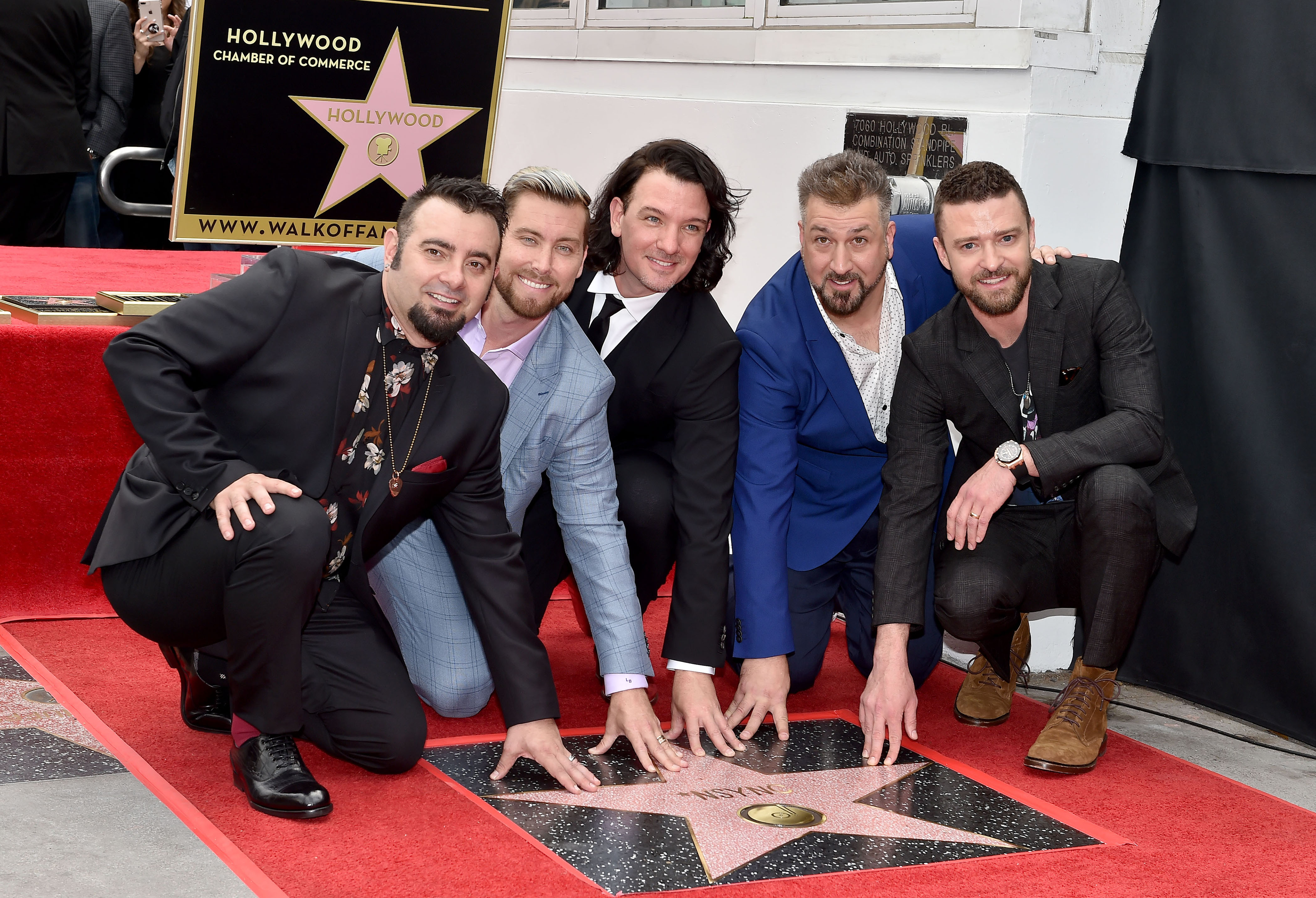 NSYNC at the Hollywood Walk of fame