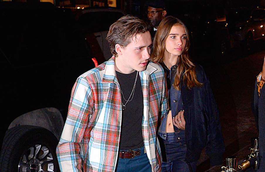 Hanna Cross holding hands with boyfriend Brooklyn Beckham in NYC
