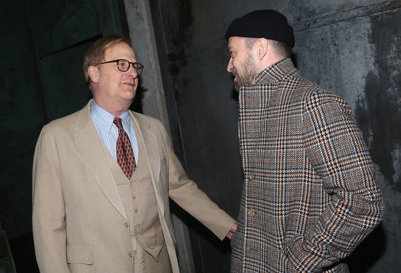 Justin Timberlake backstage at To Kill in a Mockingbird in NYC with wife Jessica Biel