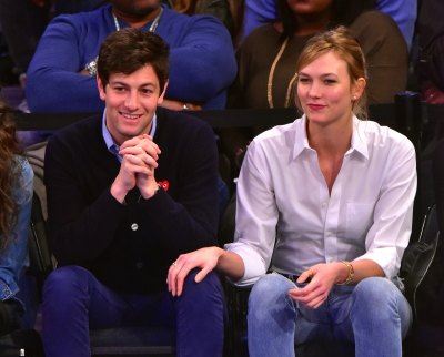 Joshua Kushner and Karlie Kloss attend the Cleveland Cavaliers vs New York Knicks game at Madison Square Garden on March 26, 2016 in New York City.
