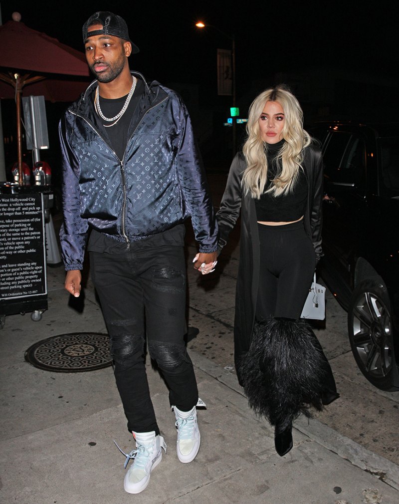 Khloe Kardashian And Tristan Thompson Have A Romantic Dinner Before She Sits Courtside At LA Game