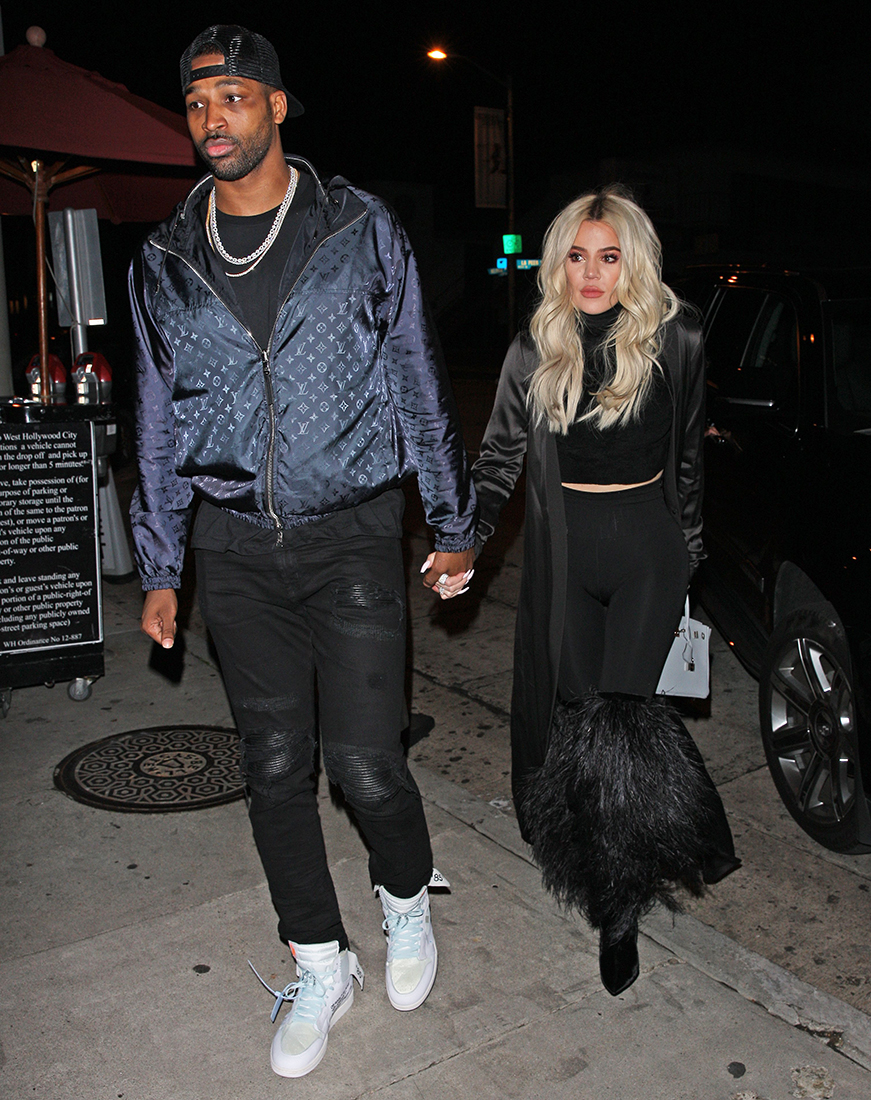 Khloe Kardashian And Tristan Thompson Have A Romantic Dinner Before She Sits Courtside At LA Game