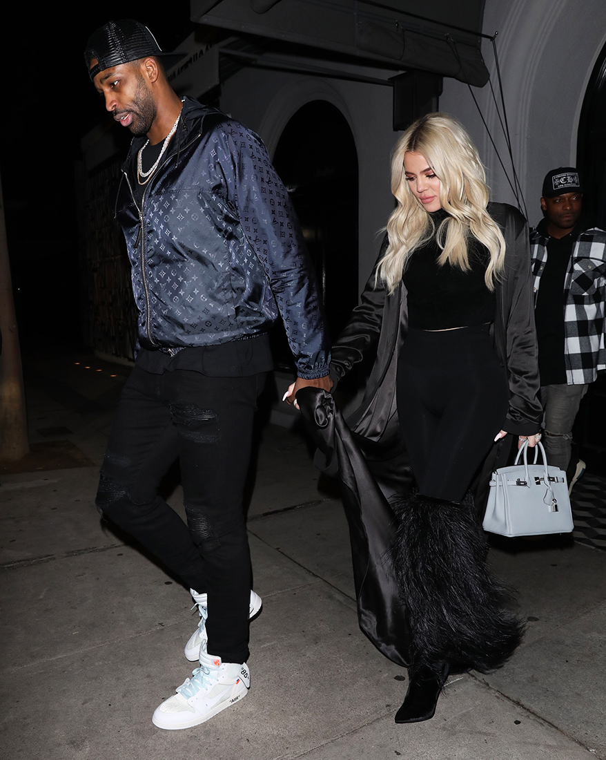 Khloe Kardashian And Tristan Thompson Have A Romantic Dinner Before She Sits Courtside At LA Game