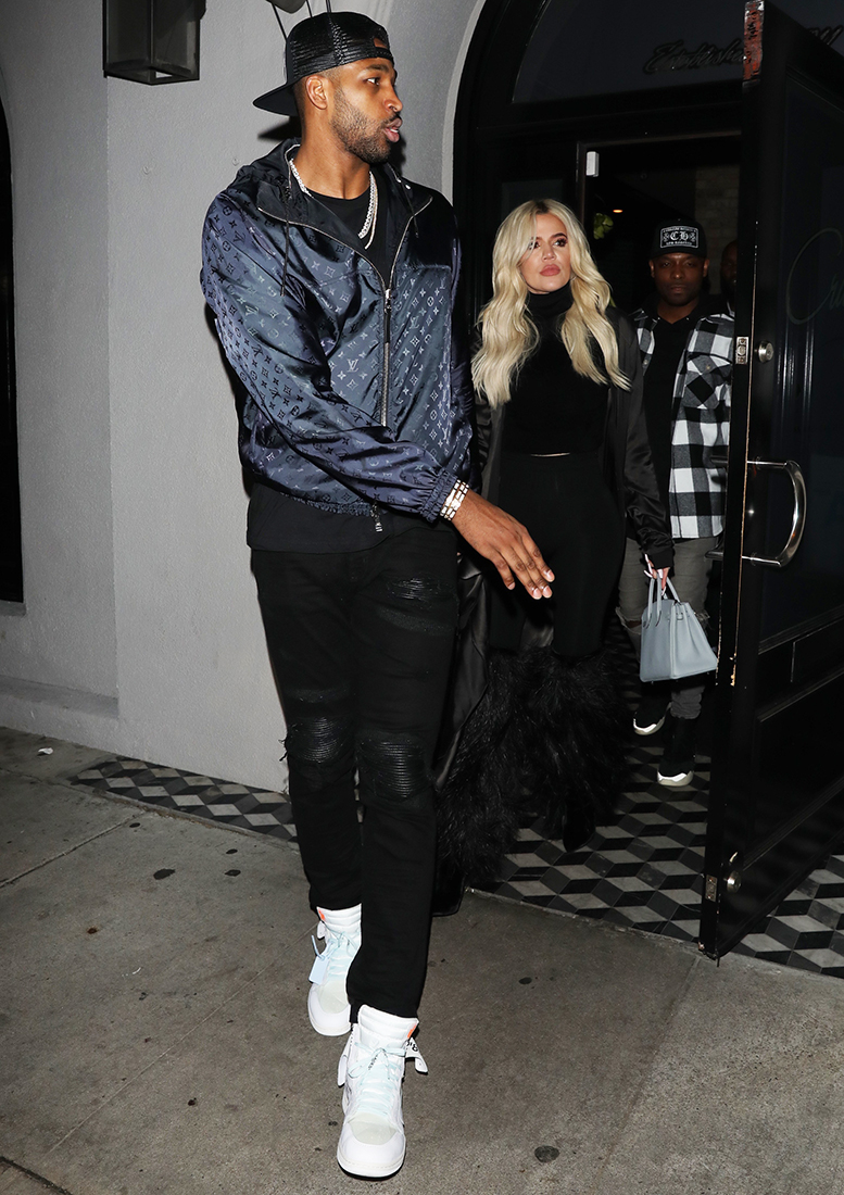 Khloe Kardashian And Tristan Thompson Have A Romantic Dinner Before She Sits Courtside At LA Game