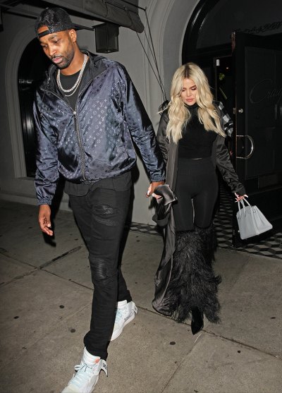 Khloe Kardashian And Tristan Thompson Have A Romantic Dinner Before She Sits Courtside At LA Game