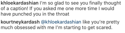 Kourtney Kardashian Instagram comment section 