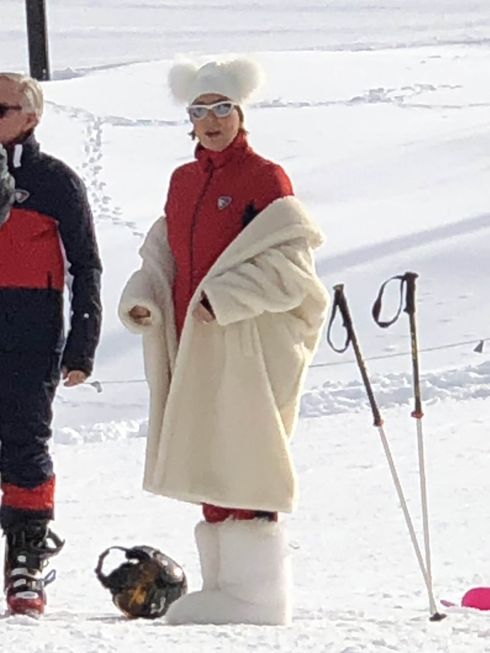 Kris Jenner Skiing in Aspen, CO