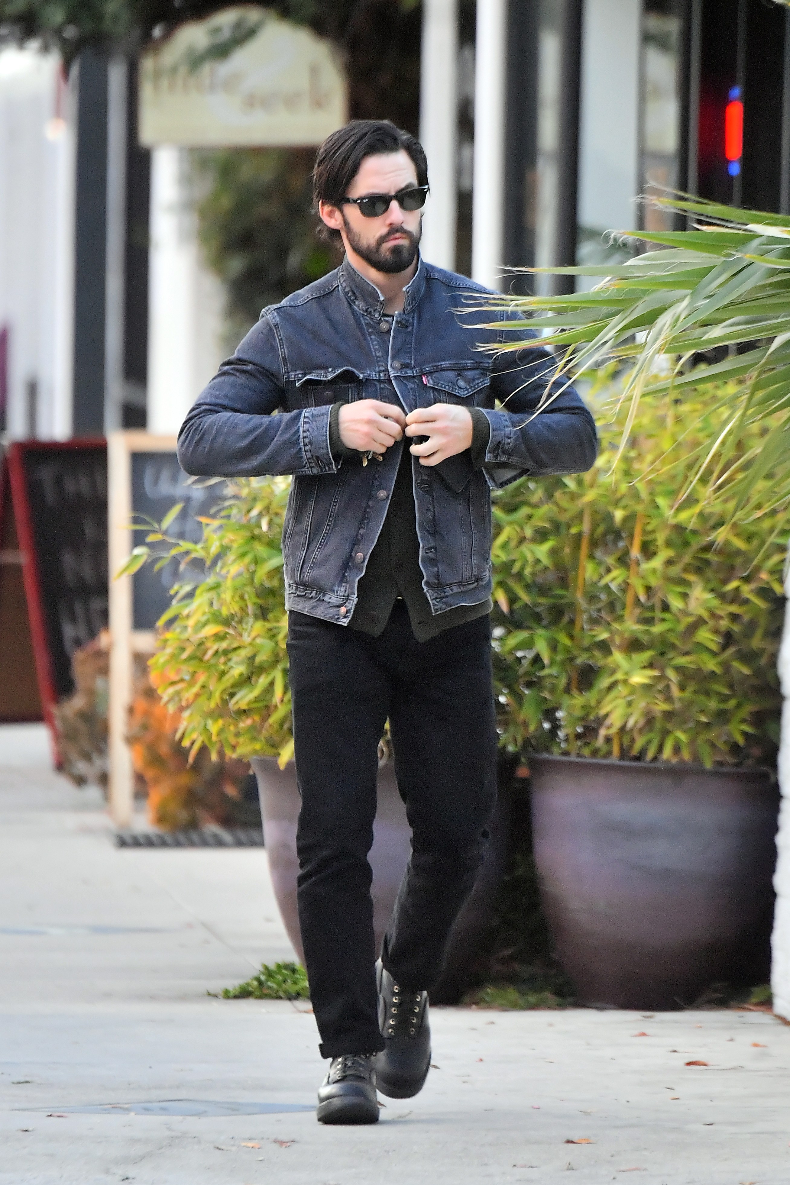 Wilmer Valderrama and his bud Milo Ventimiglia step out to lunch together.