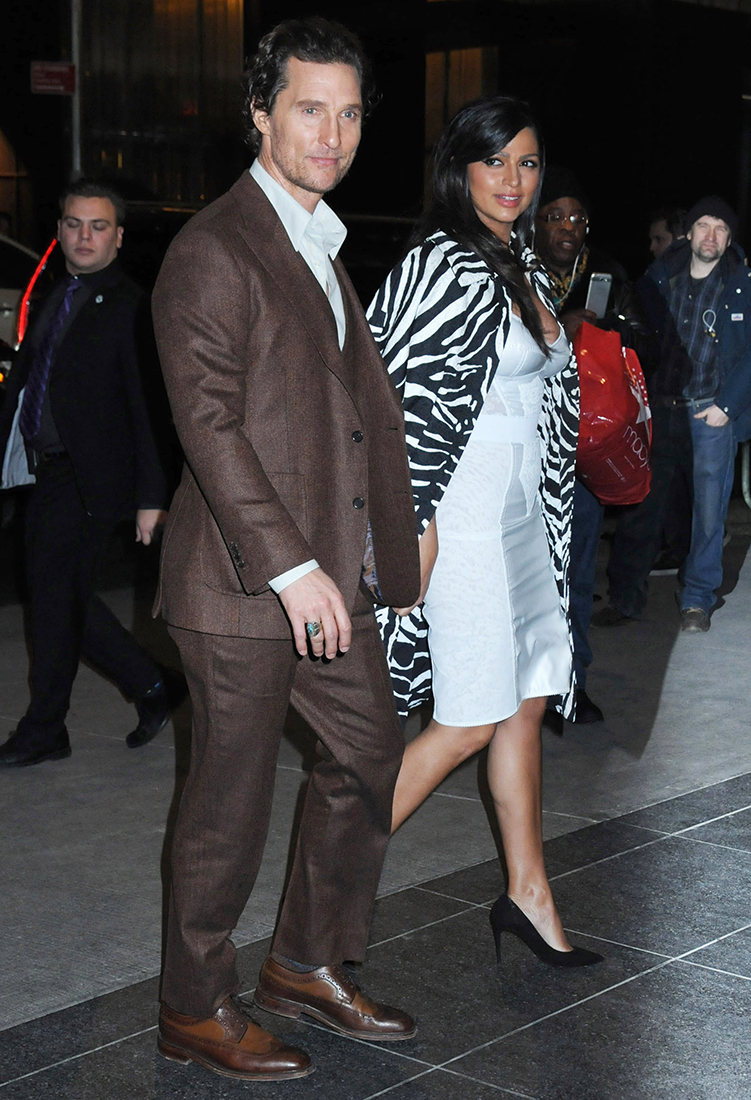 Matthew McConaughey and Camila Alves arrive to the MoMA for "Serenity" premiere