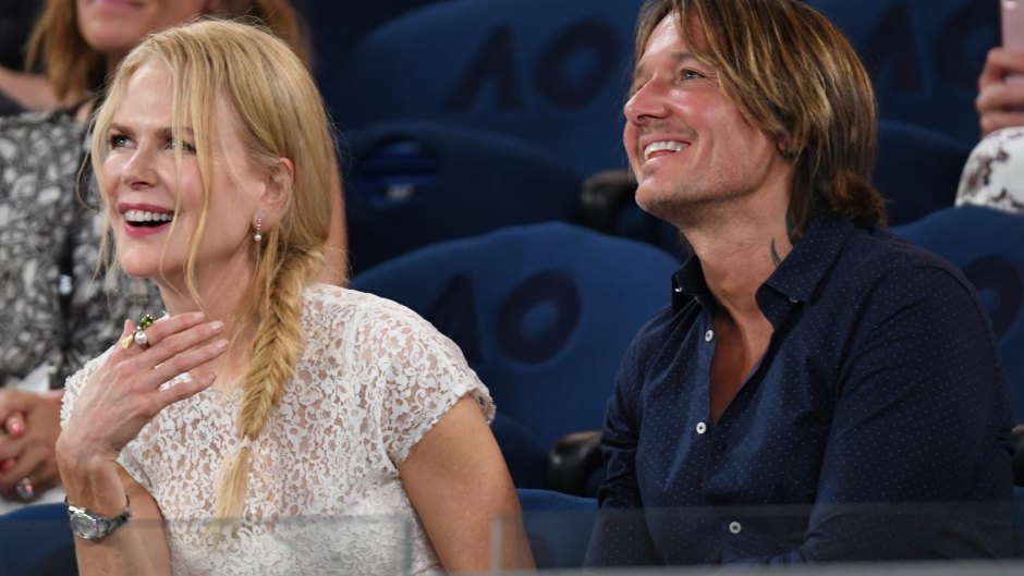 Nicole Kidman and Keith Urban watching the Australian Open