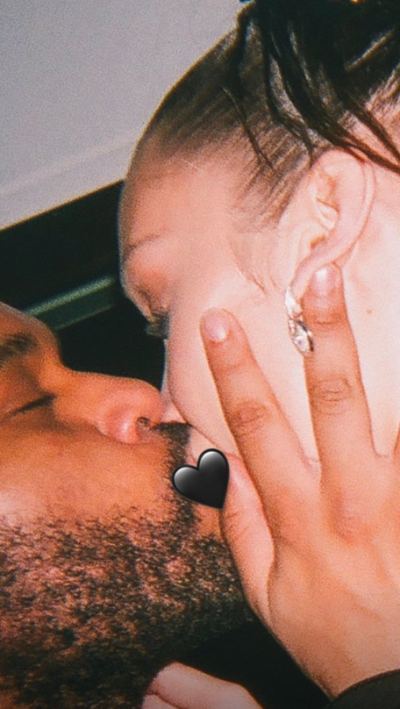 Bella Hadid The Weeknd kissing