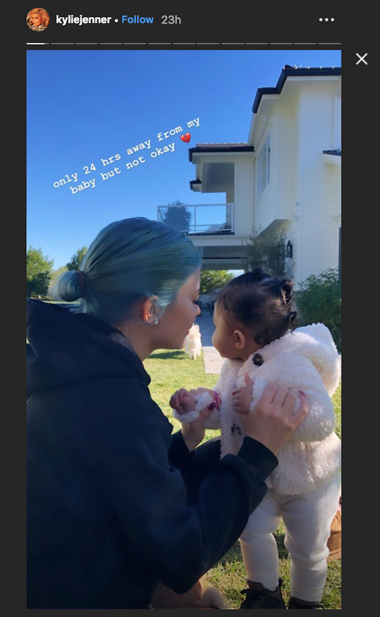 Kylie Jenner holding Stormi Webster