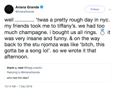 Ariana Grande meaning behind song 7 rings