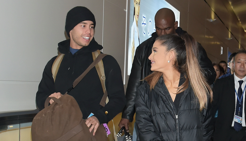 Ariana Grande walking with ex-boyfriend Ricky Alvarez in the NYC airport