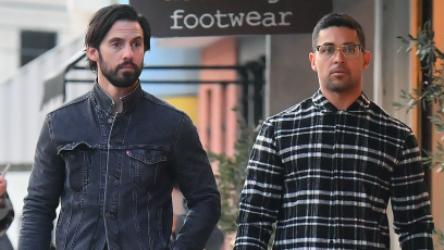 Wilmer Valderrama and Milo Ventimiglia walking side by side in LA