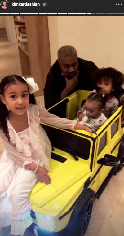 Kim Kardashian instagram story chicago birthday gift g wagon