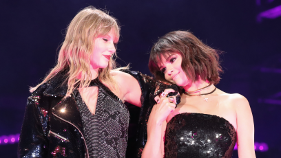 Taylor Swift and Selena Gomez performing on stage during Reputation Tour