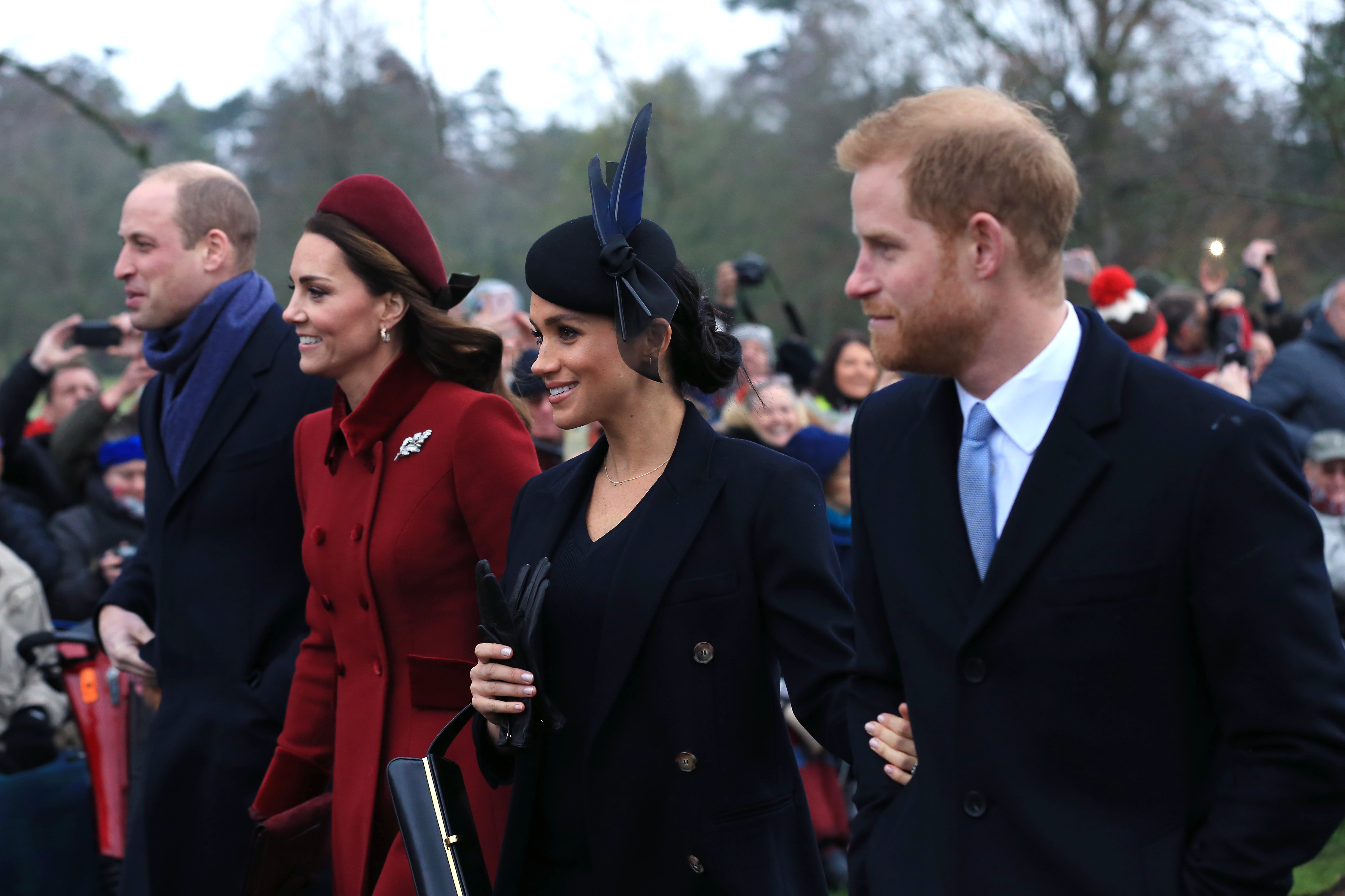 Prince William, Prince Harry, Kate Middleton, and Meghan Markle