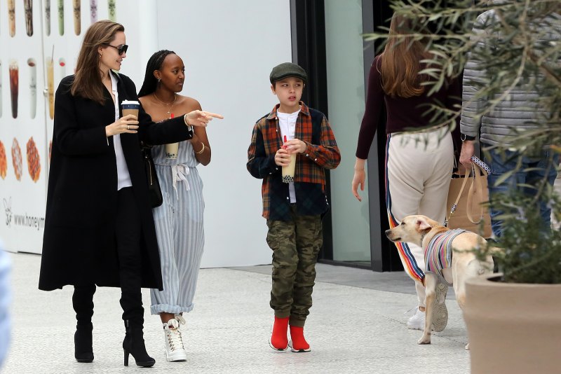 Zahara and Knox All Grown Up! Angelina Jolie And Her Stylish Kids Spend Quality Time At The Mall