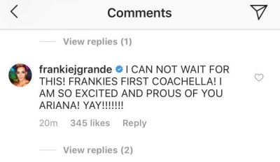 Frankie Grande comment about Ariana in coachella