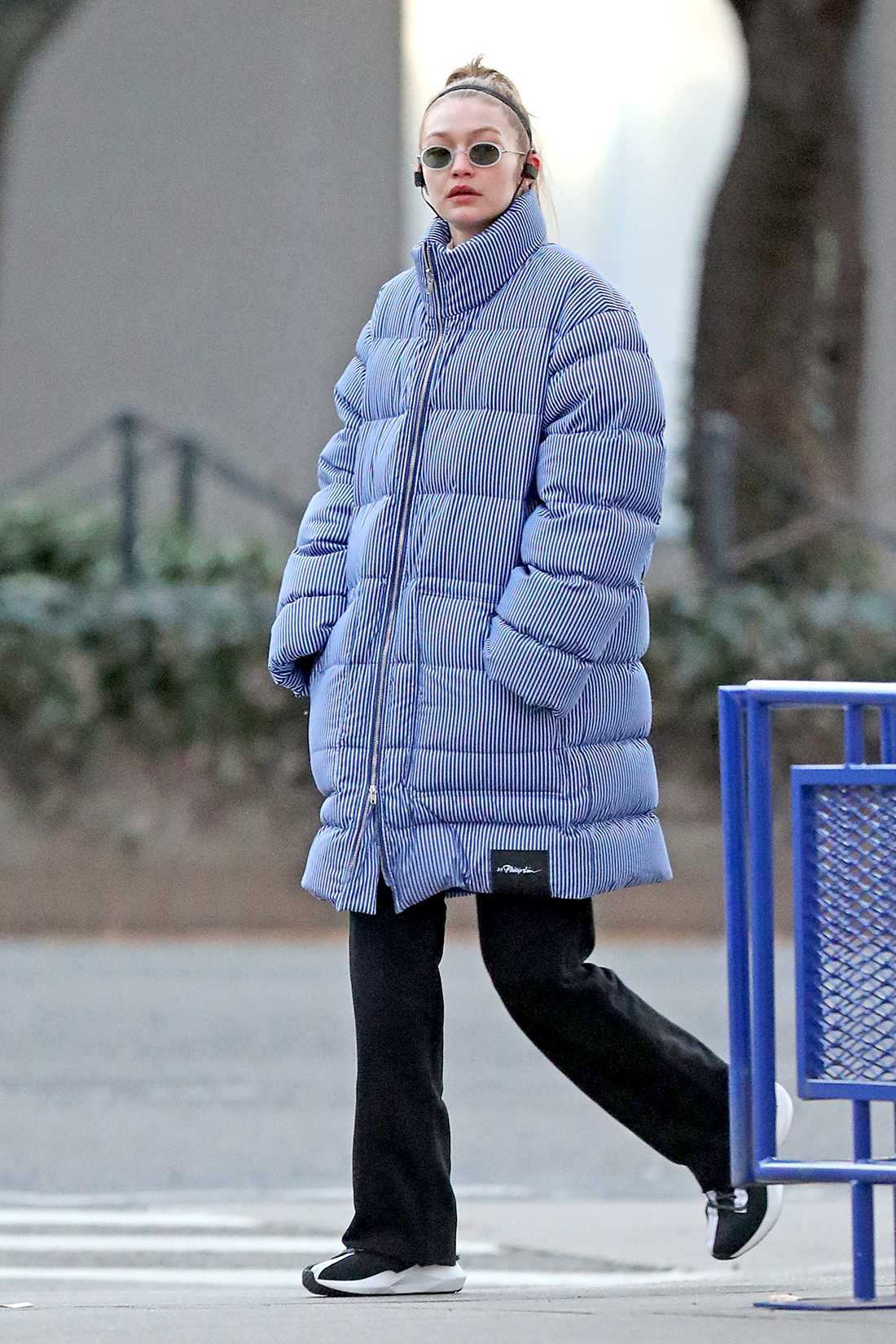 Gigi Hadid Wearing A Puffer Jacket And No Makeup Is A Mood