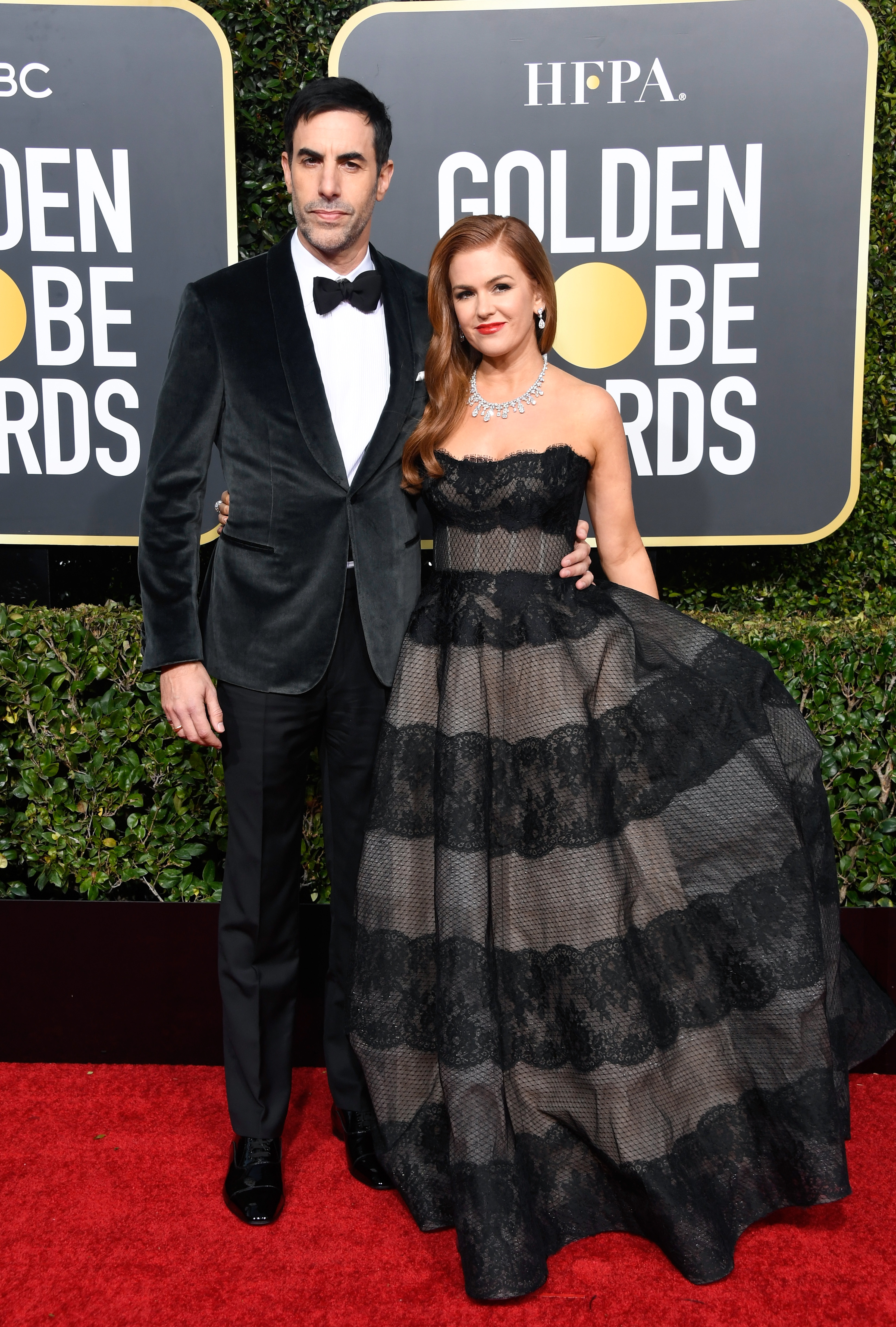 Golden Globes 2019 ilsa fisher sasha baron cohen
