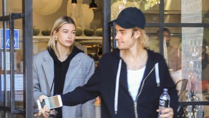 justin bieber hailey baldwin matching pink outfits newlyweds