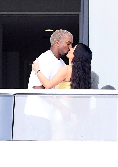 Kim Kardashian And Kanye West share Romantic Smooch At The Condo He Bought Her For Christmas