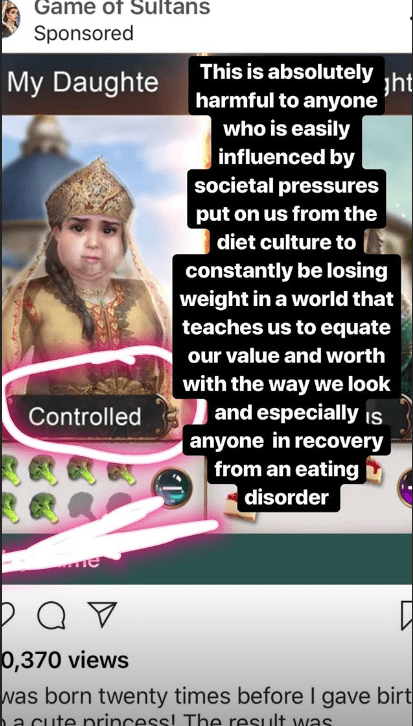 Demi Lovato calls out Instagram for fat shaming game ad