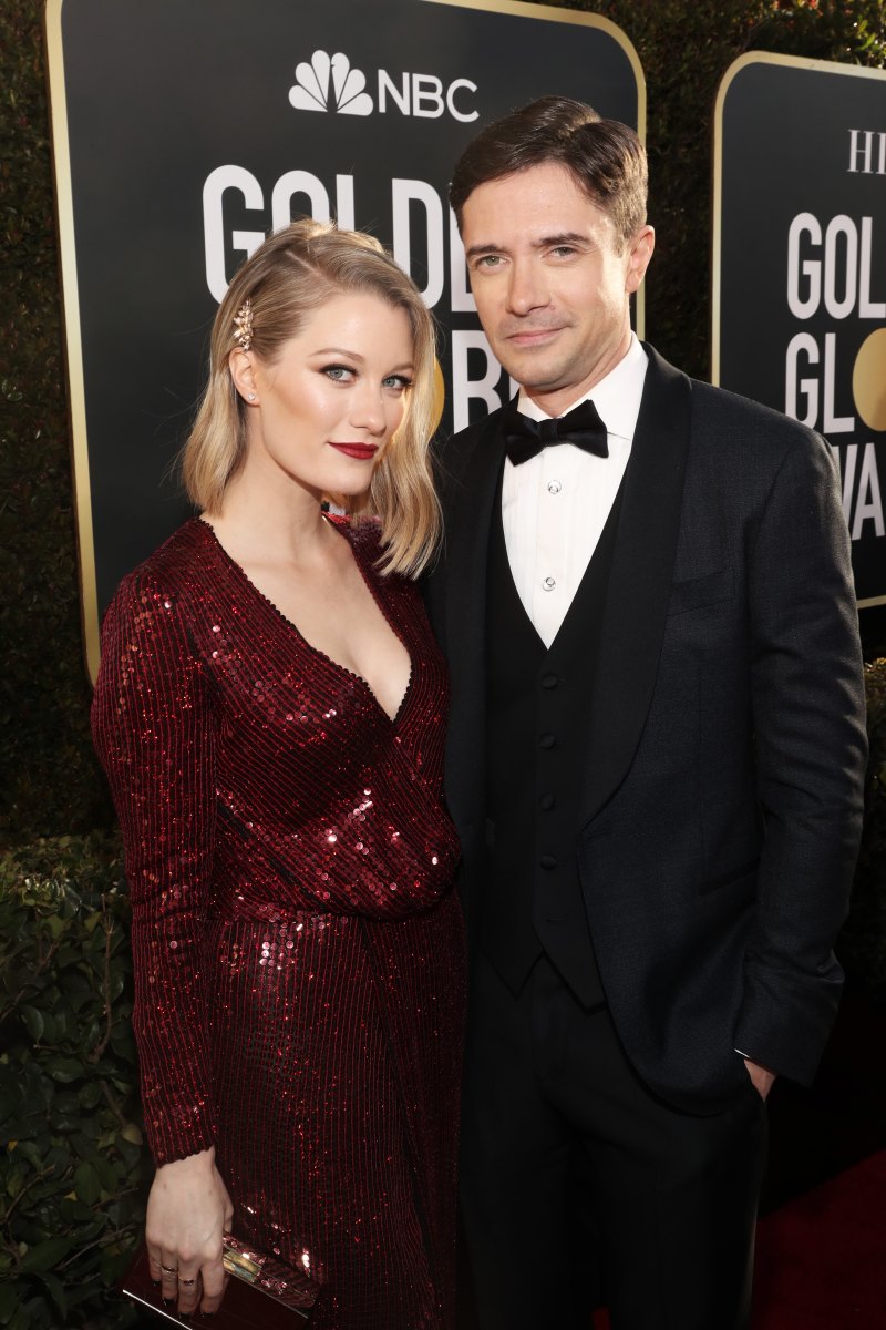 Golden Globes 2019 topher grace ashley hinshaw