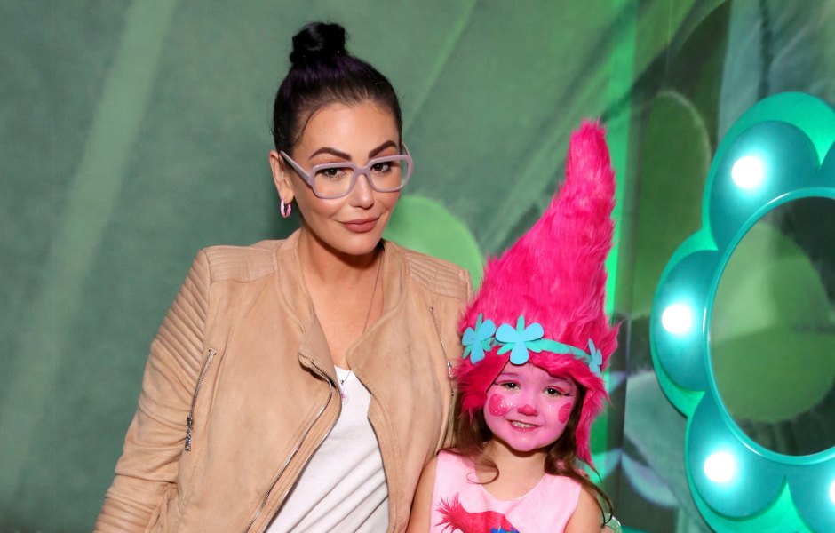 JWoww with her daughter at the Trolls premiere