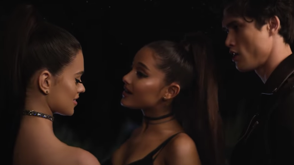 A shot from Ariana Grande's music video 'Break Up With Your Girlfriend, I'm Bored'