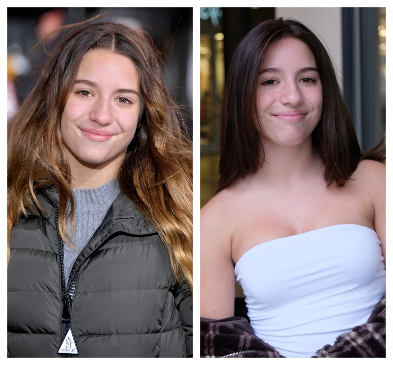 A split image of Mackenzie Ziegler with two different hairstyles