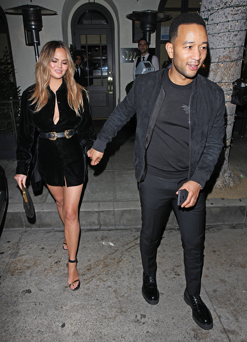 Chrissy Teigen Puts Her Legs on Full Display During Da