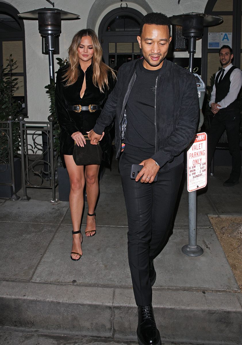 Chrissy Teigen Puts Her Legs on Full Display During Da