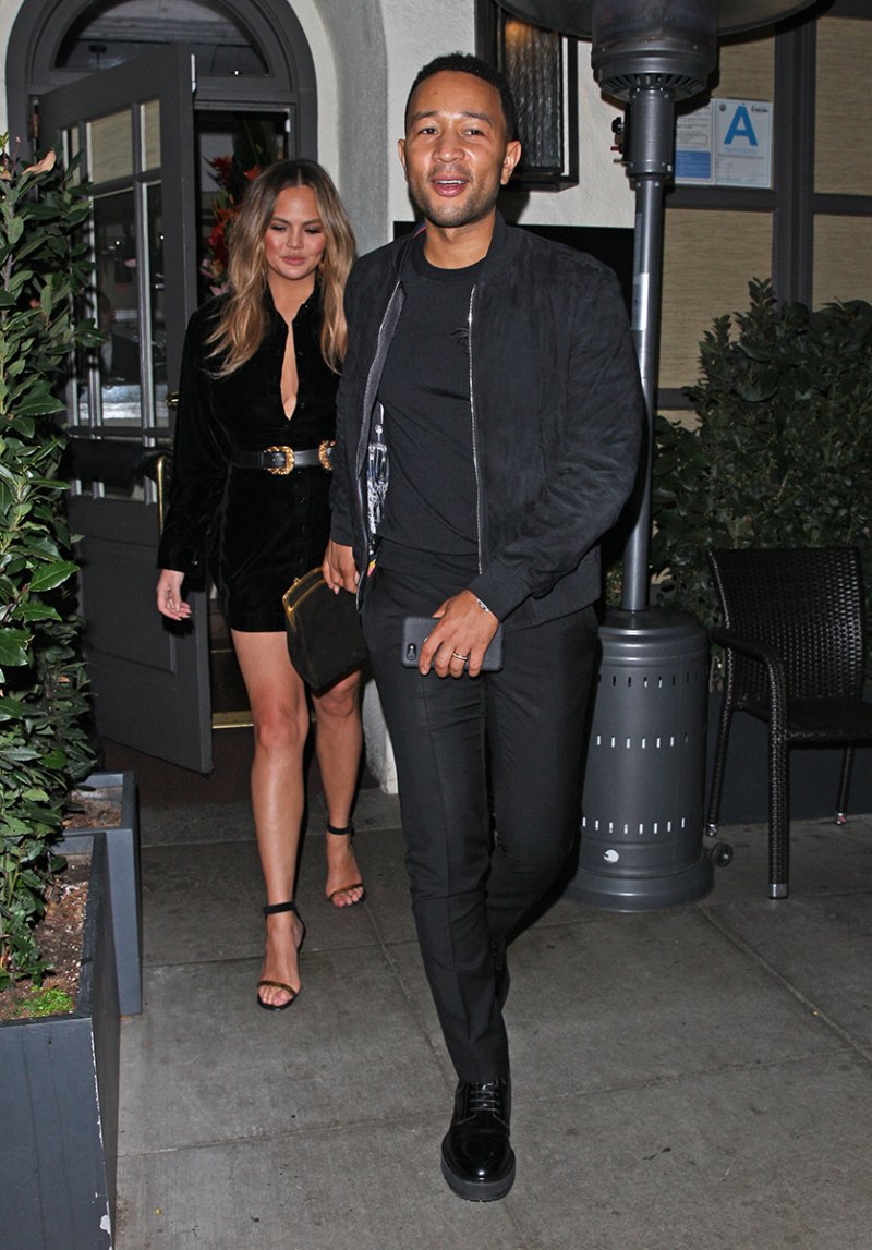 Chrissy Teigen Puts Her Legs on Full Display During Da