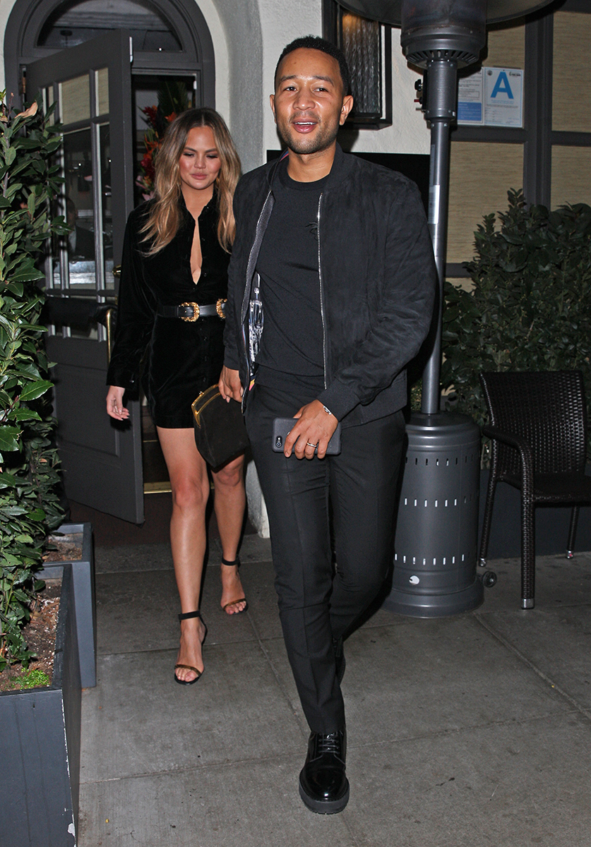 Chrissy Teigen Puts Her Legs on Full Display During Da