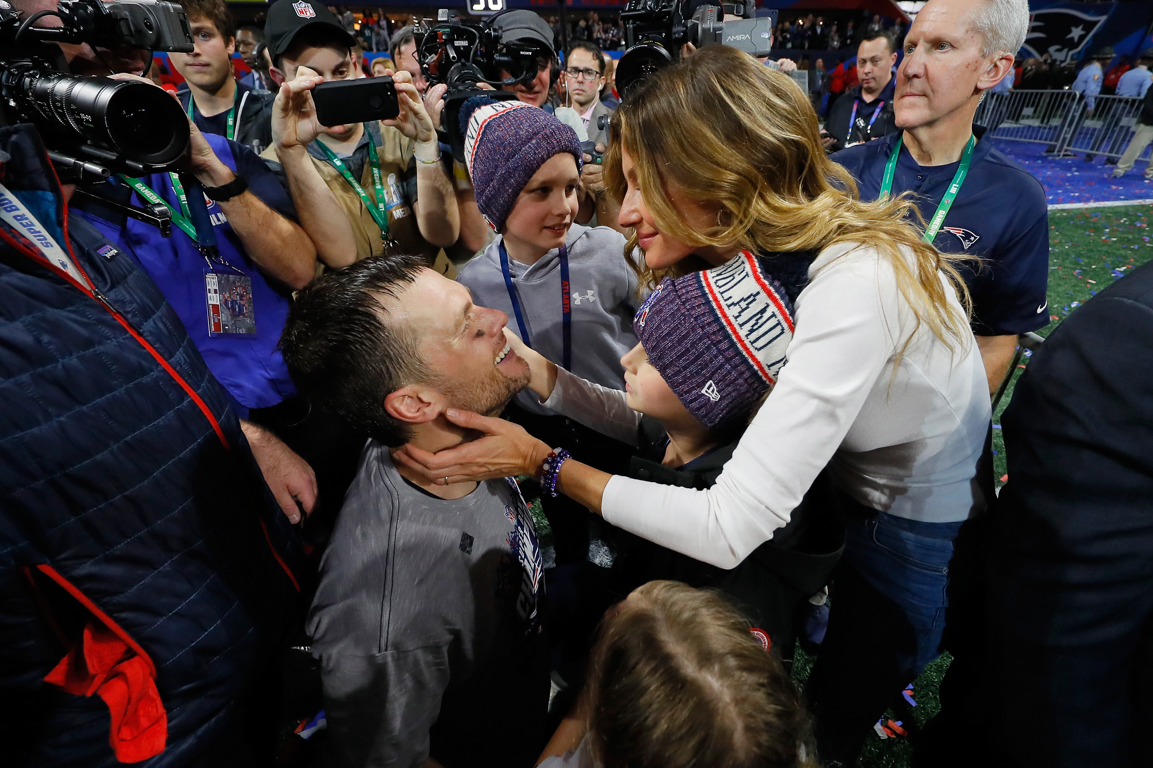 Gisele Bundchen Tom Brady after Super Bowl LIII - New England Patriots v Los Angeles Rams