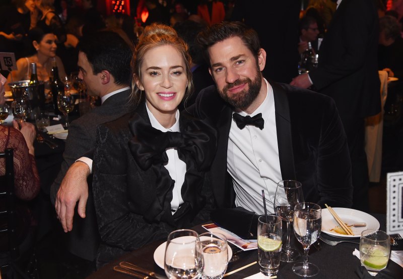 Emily Blunt John Krasinski matching suits