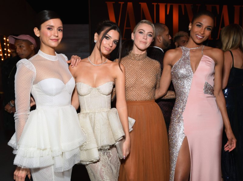 Nina Dobrev, Emily Ratajkowski, Julianne Hough, and Ciara 2019 Vanity Fair Oscar Party Hosted By Radhika Jones - Inside