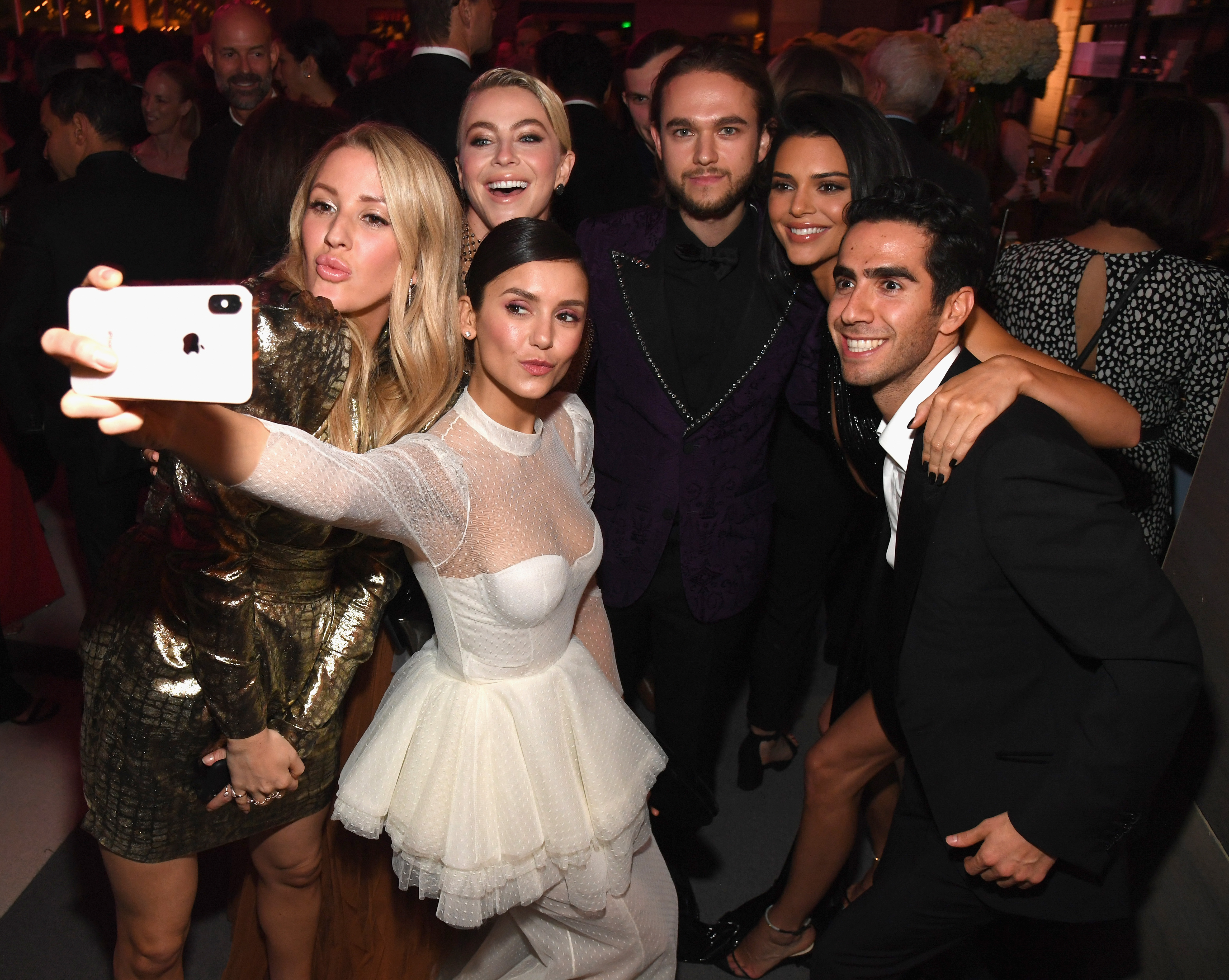 Ellie Goulding, Julianne Hough, Nina Dobrev, Zedd, and Kendall Jenner 2019 Vanity Fair Oscar Party Hosted By Radhika Jones - Inside
