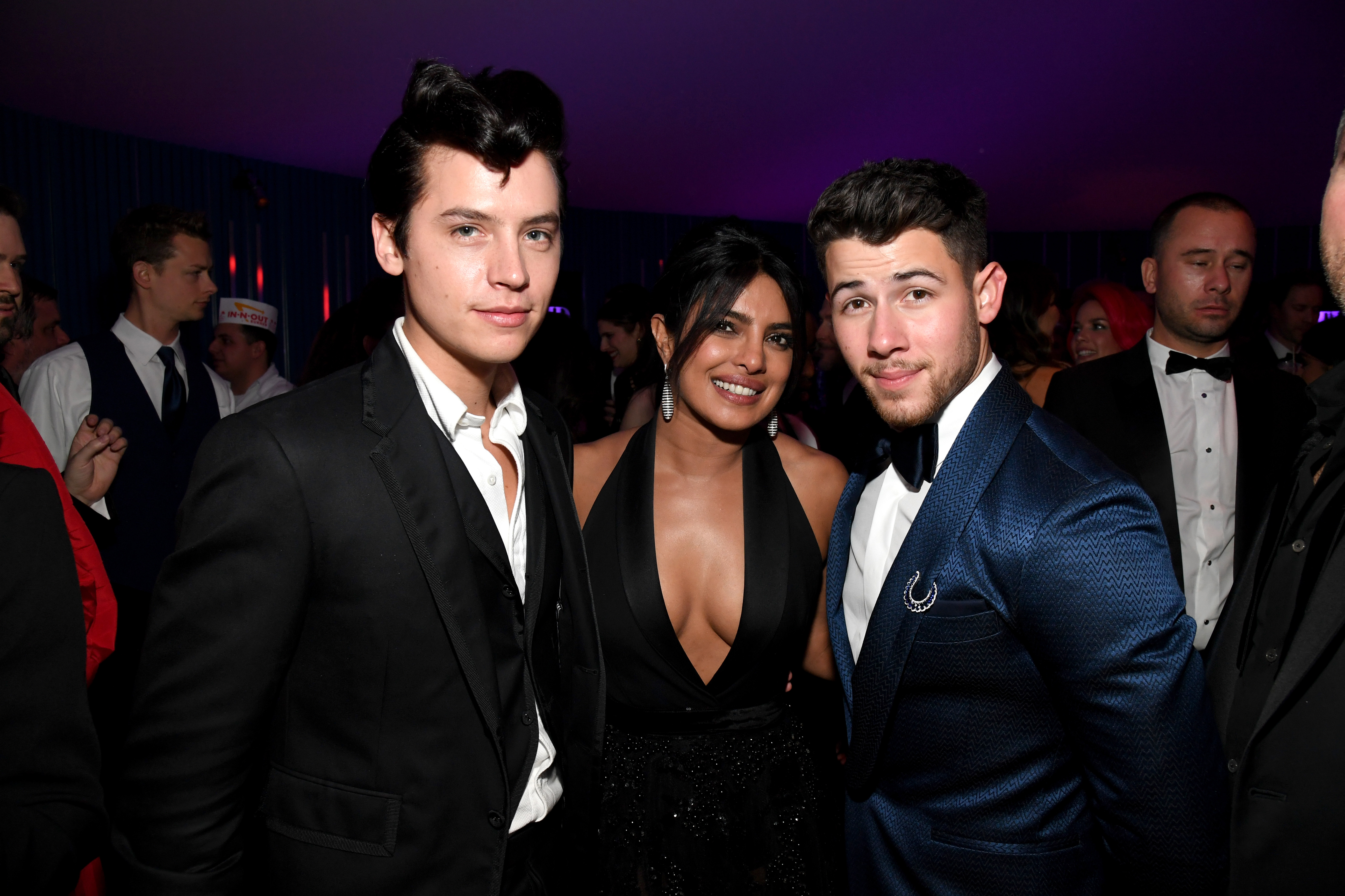 Cole Sprouse, Nick Jonas, Priyanka Chopra 2019 Vanity Fair Oscar Party Hosted By Radhika Jones - Inside