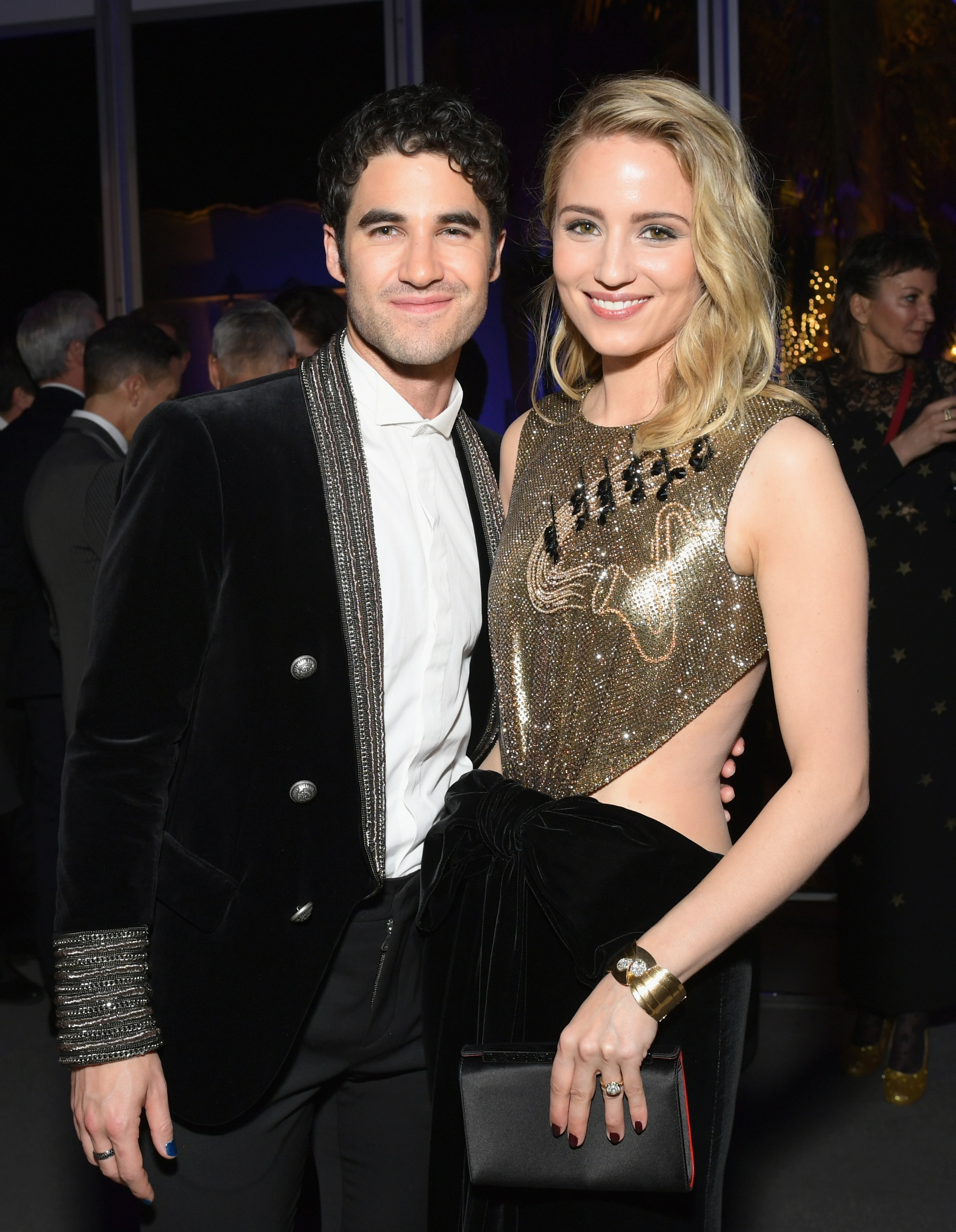 Darren Criss and Dianna Agron 2019 Vanity Fair Oscar Party Hosted By Radhika Jones - Inside
