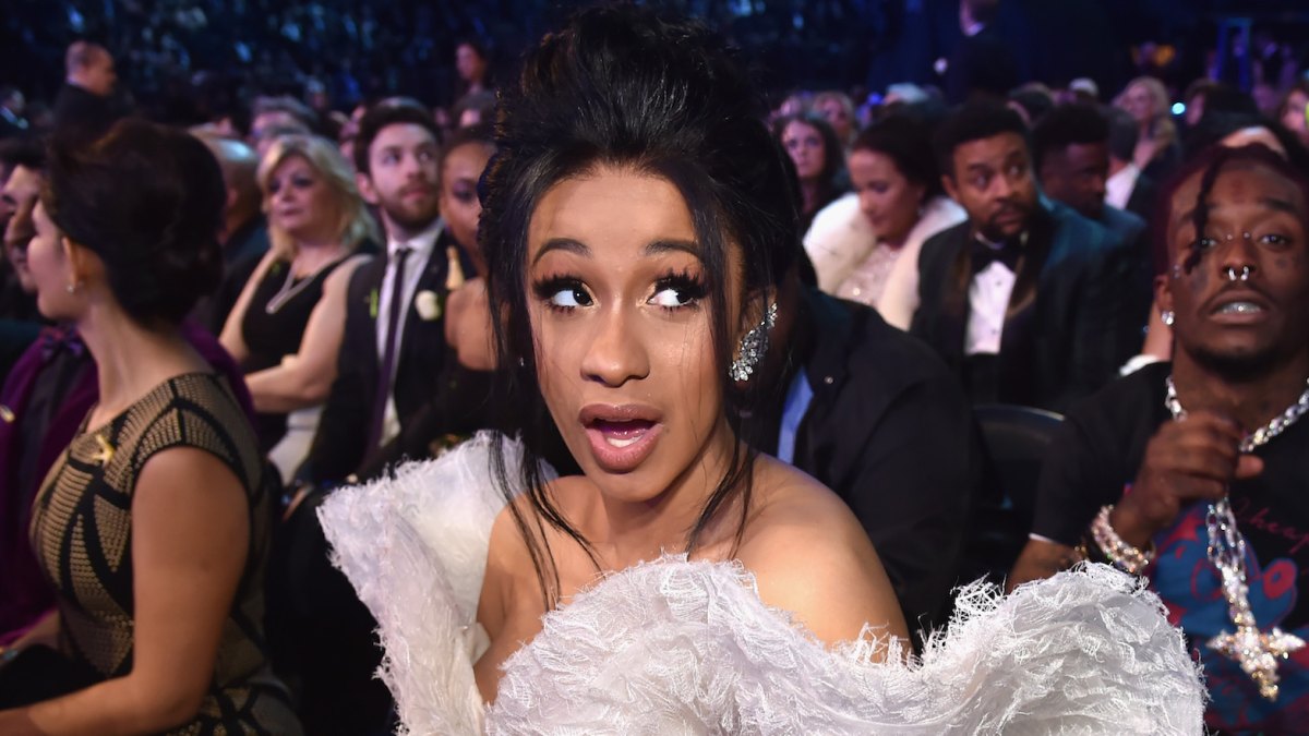 Cardi B 2018 Grammys dress how many grammy nominations does cardi b have