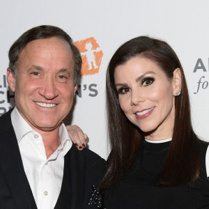 Dr. Terry Dubrow and Heather Dubrow wearing black