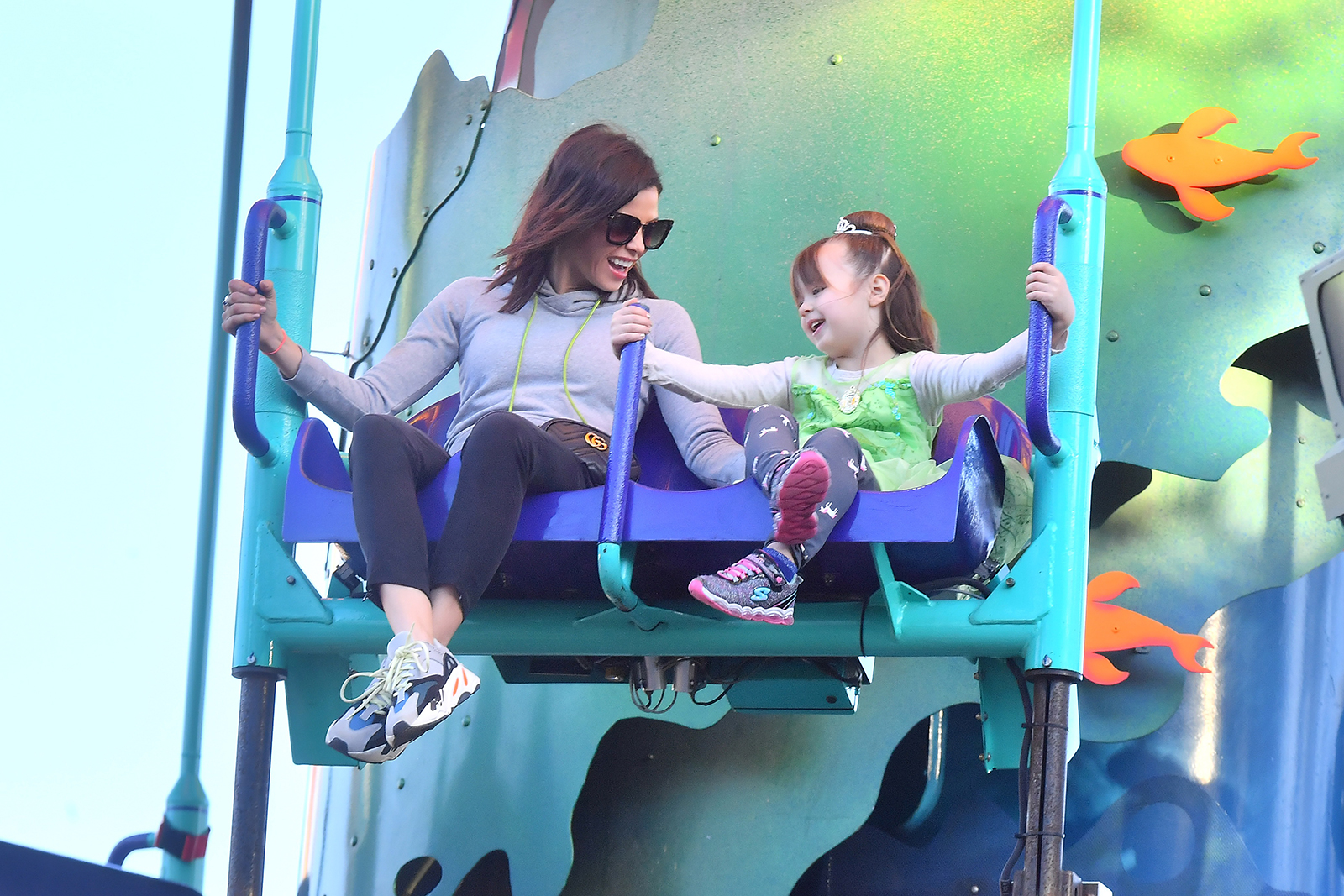 Jenna Dewan and her boyfriend Steve Kazee take her daughter Everly out on a fun day to Disneyland